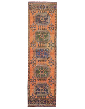 Vintage Turkish Decorative Runner Rug - 2`11