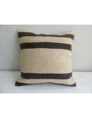 Handmade black and white vintage kilim cushion cover