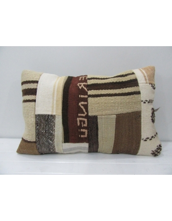 Vintage Natural Kilim Patchwork Pillow